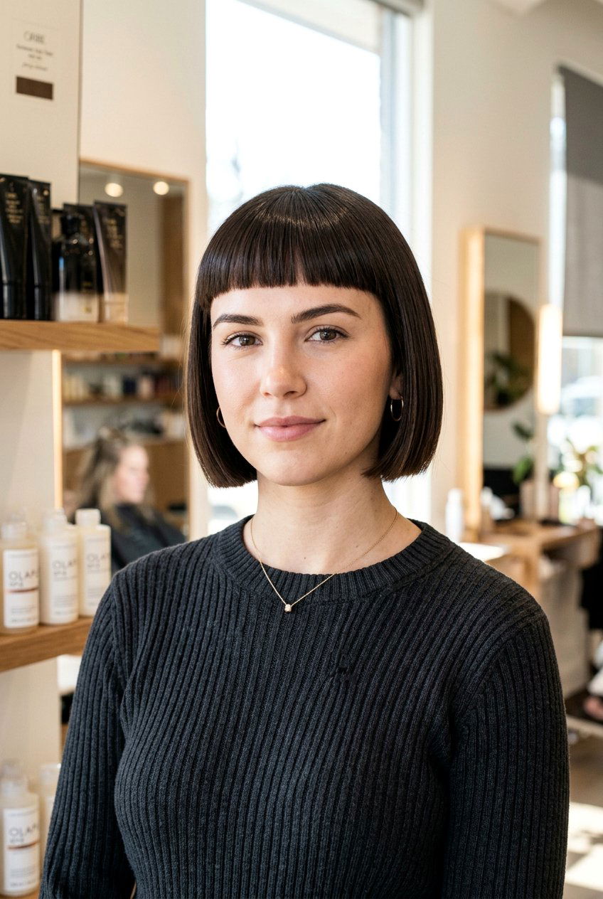 Blunt micro bangs bob - 20 edgy short haircuts for women - 20 edgy short haircuts for women