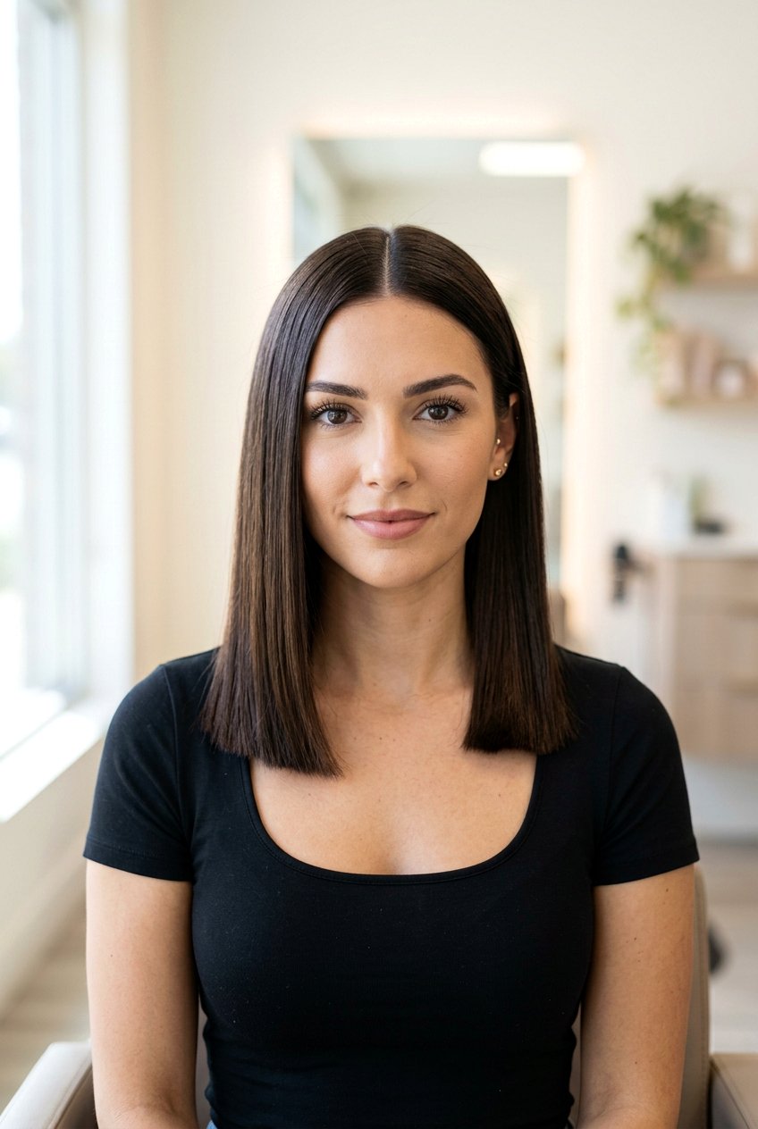 Blunt shoulder length cut - 20 shoulder length hairstyles - 20 shoulder length hairstyles