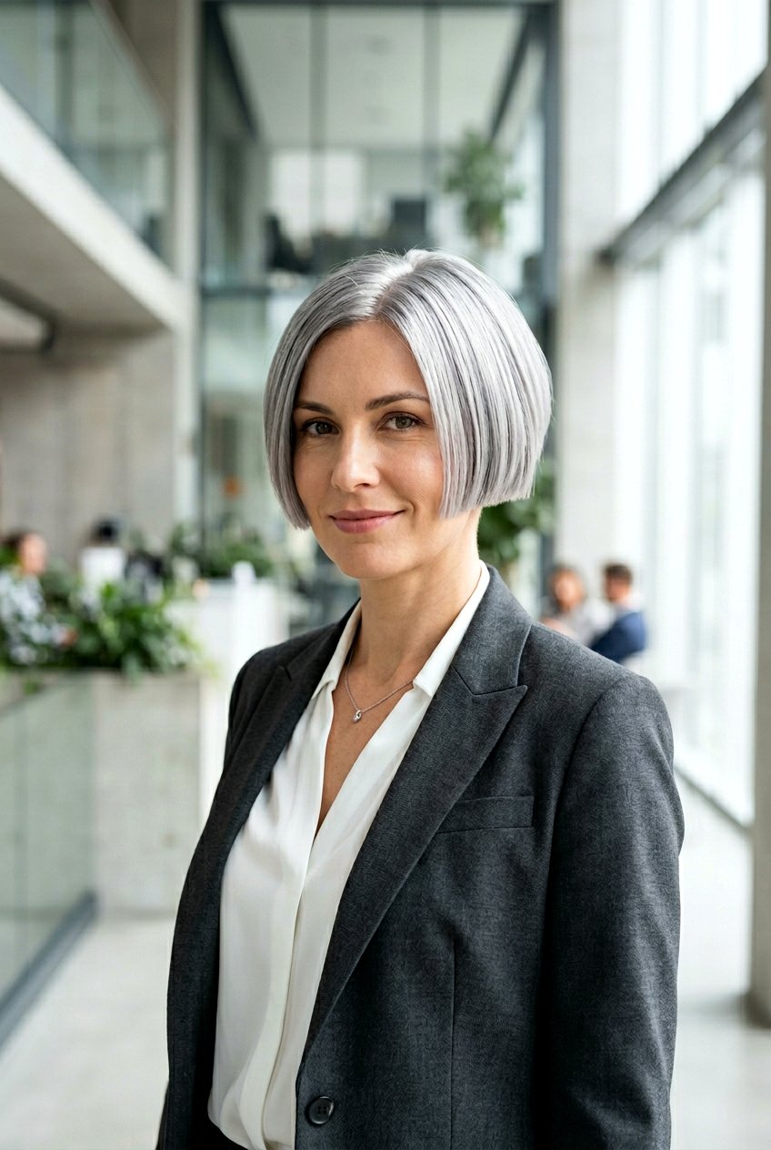 Blunt silver bixie haircut - 20 modern gray bixie haircut - 20 modern gray bixie haircut