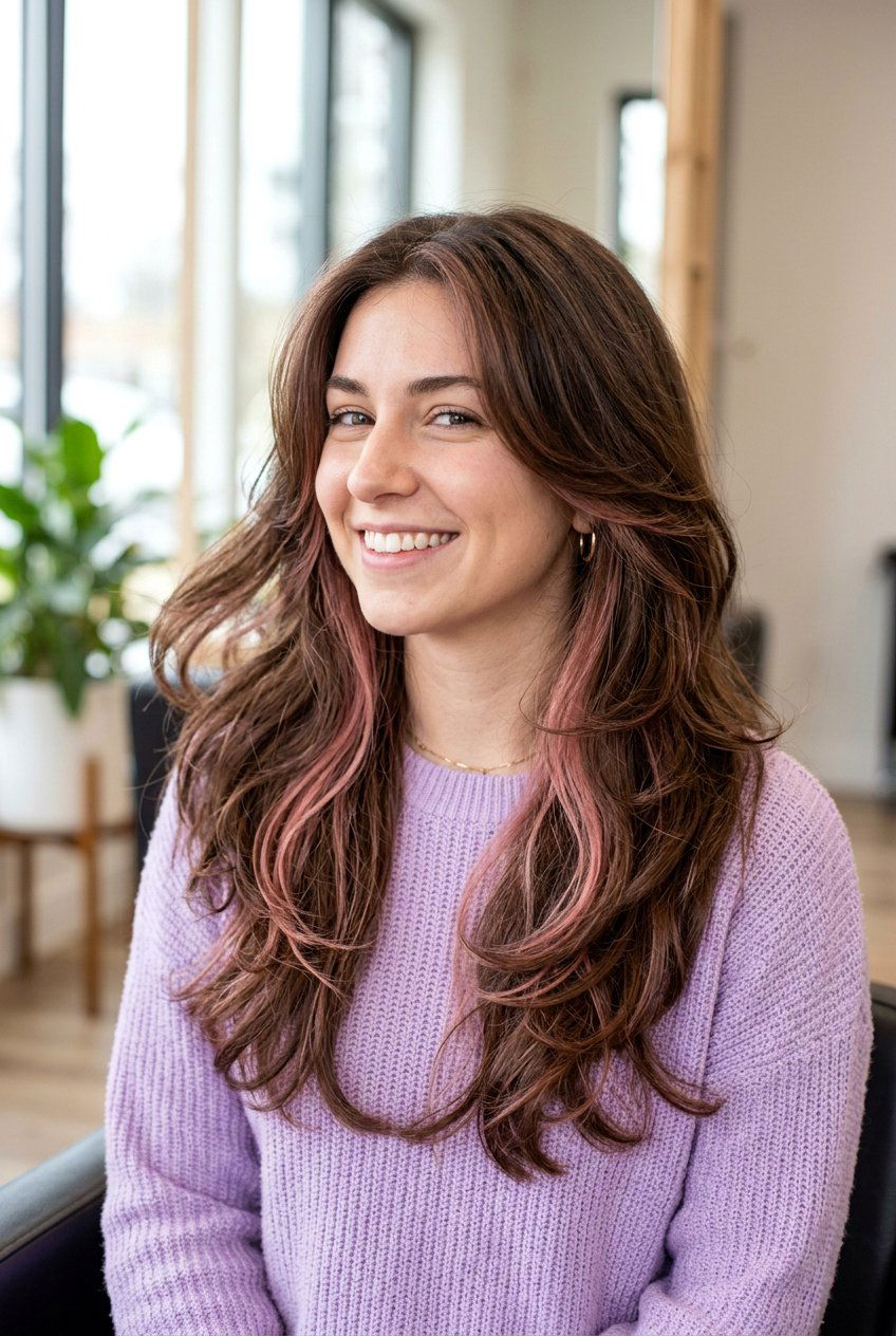 Blush Pink Underlayer Layered Hair - 20 blush pink underlayer hair - 20 blush pink underlayer hair