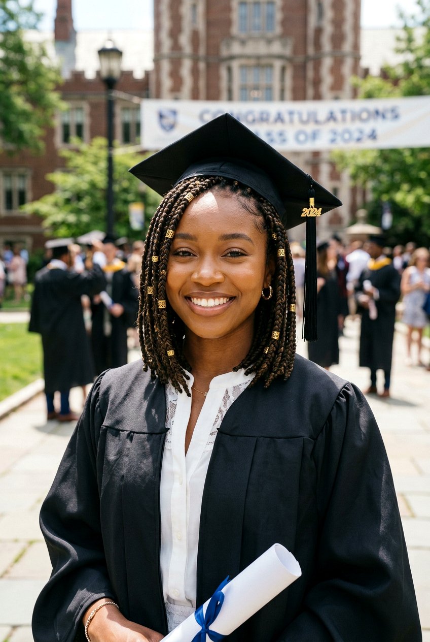 Bob Box Braids Natural Hair - 20 black women graduation natural hairstyles - 20 black women graduation natural hairstyles