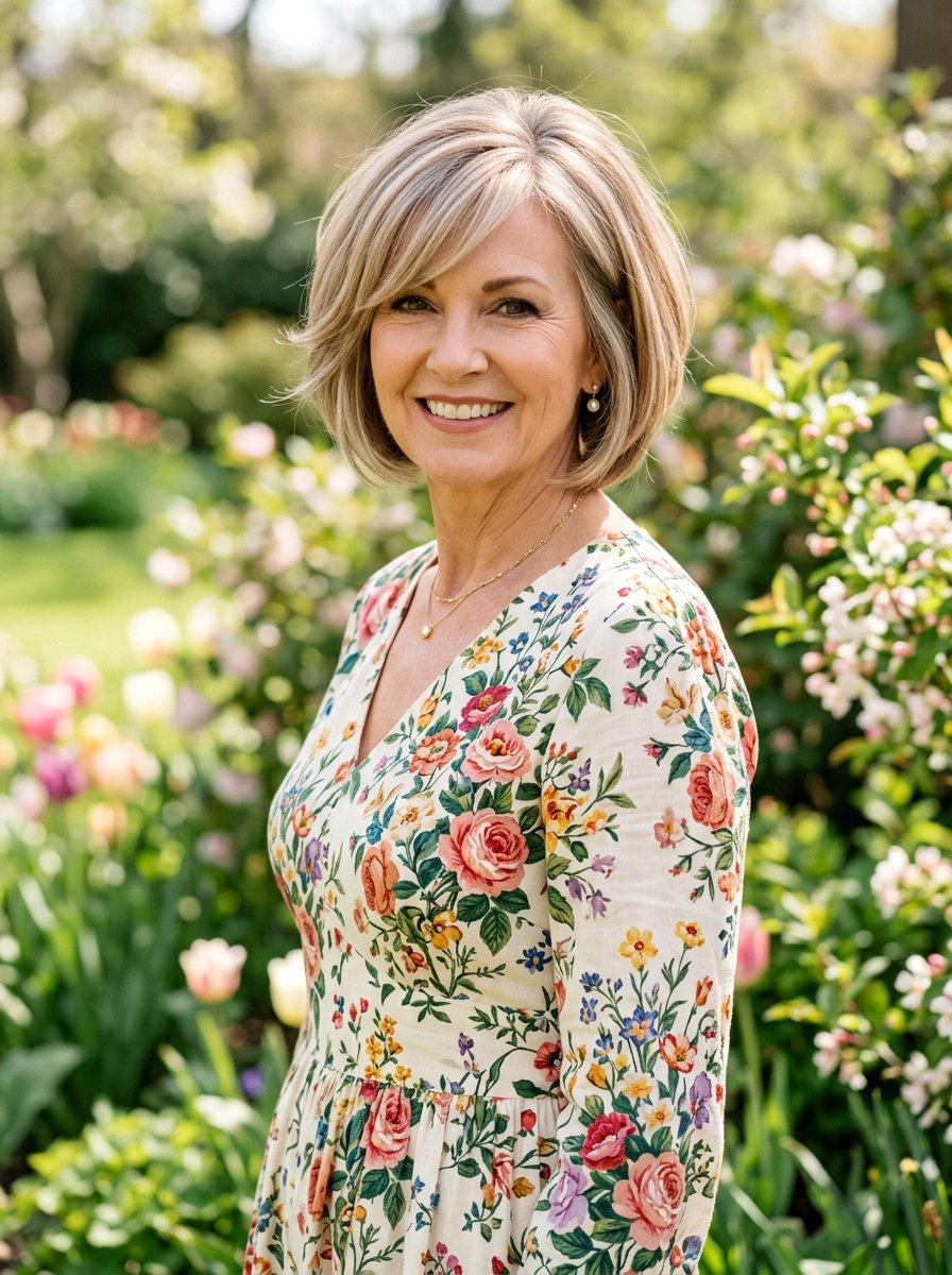 Bob Haircut With Side Bangs - 20 elegant bob haircut for mature women - 20 elegant bob haircut for mature women