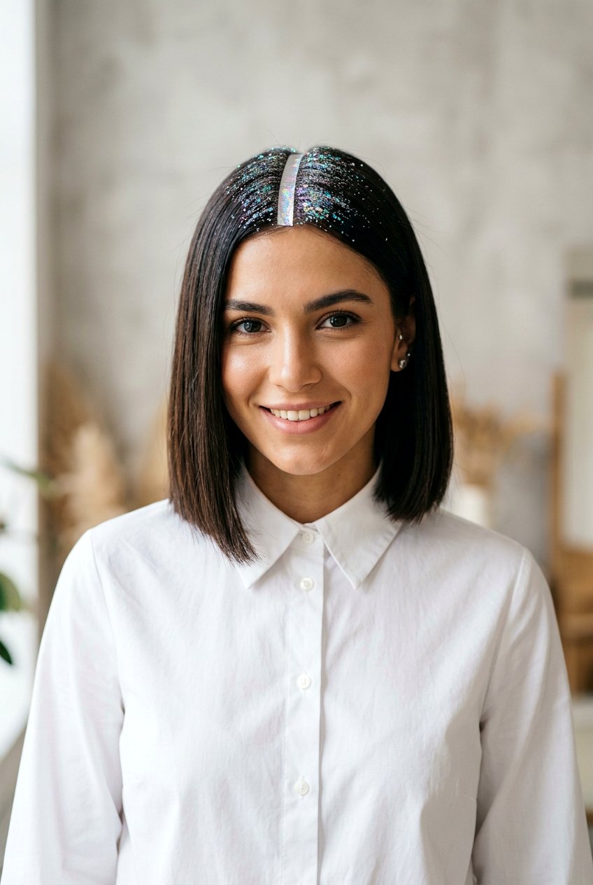 Bob Haircut - 20 glitter roots hairstyle ideas - 20 glitter roots hairstyle ideas