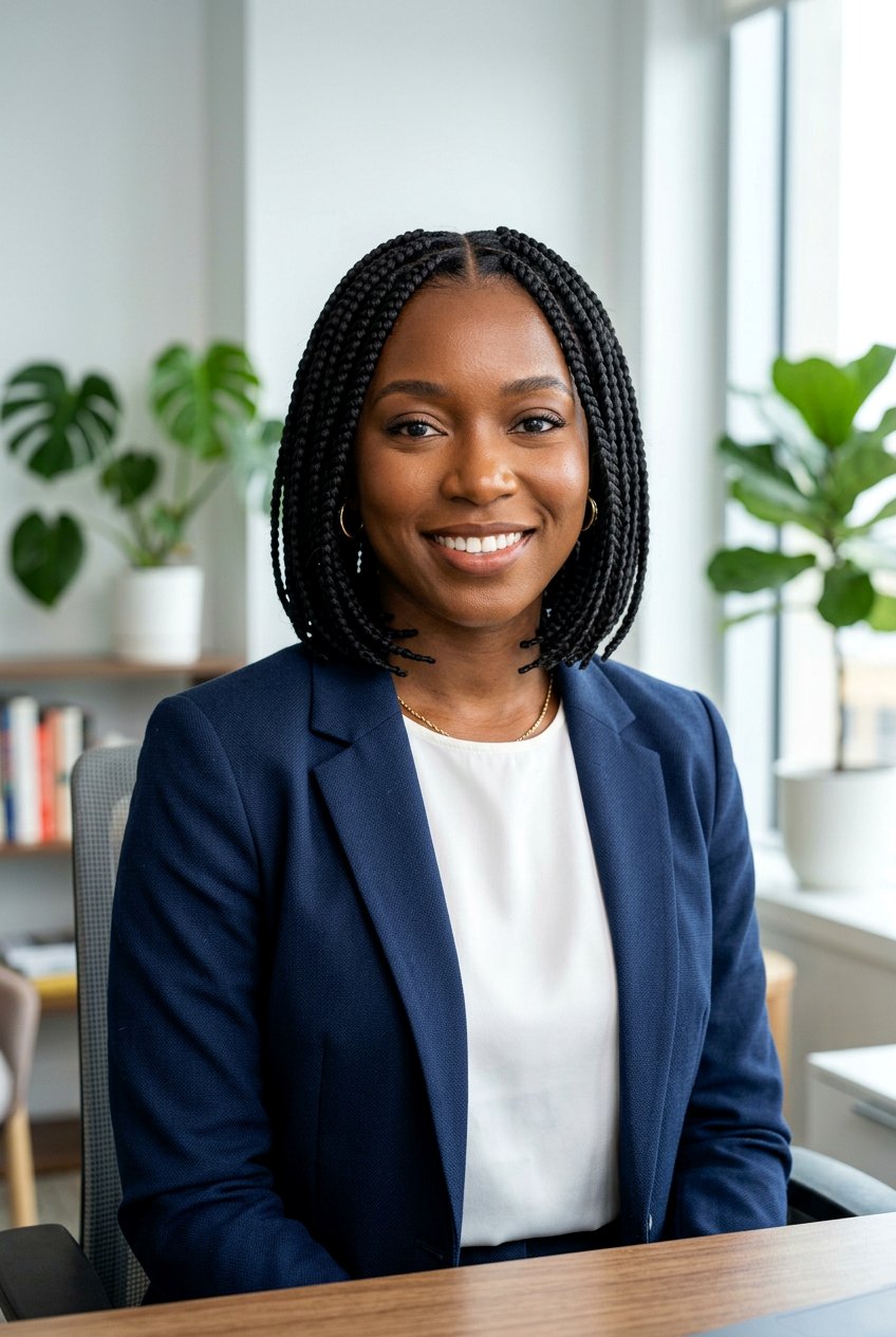 Bob Length Medium Knotless Braids - 20 medium knotless braids styles - 20 medium knotless braids styles