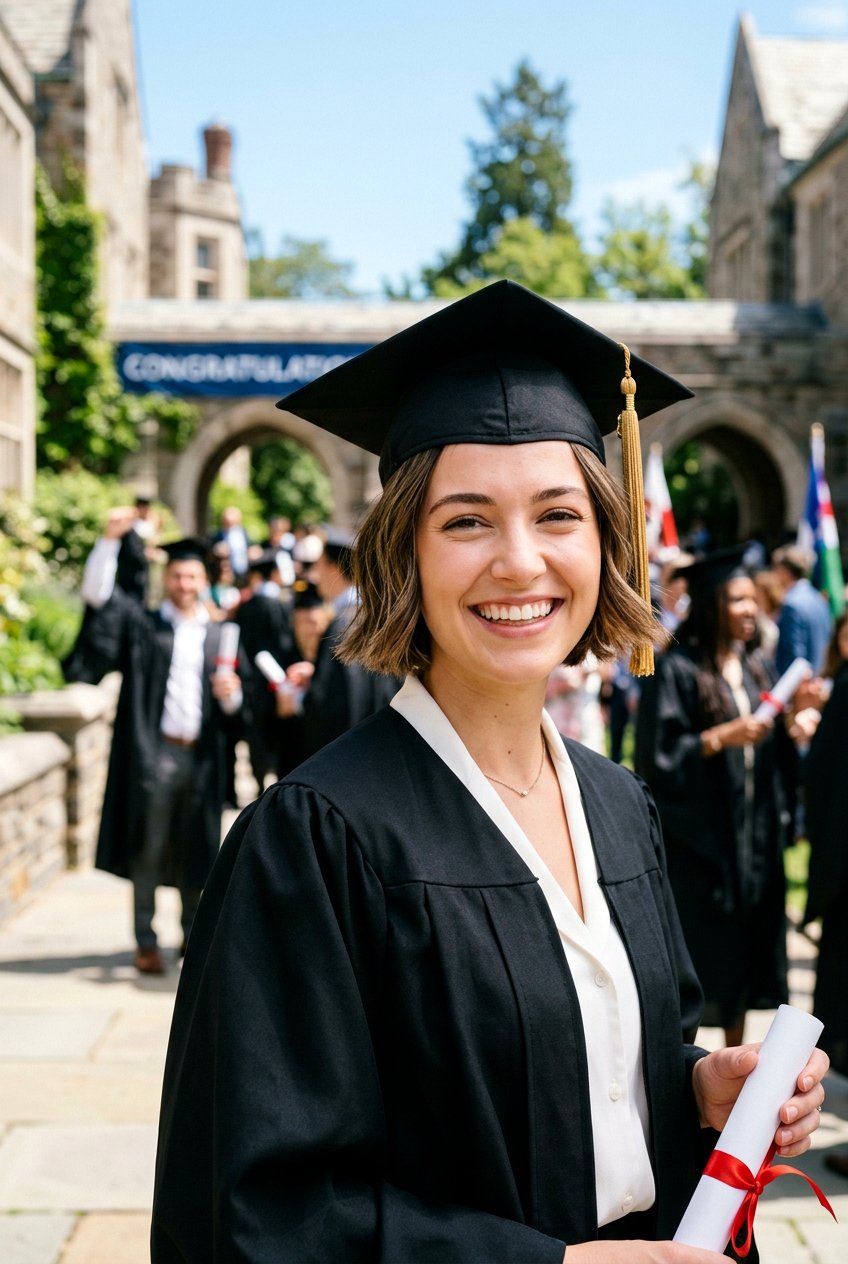 Bob Under Graduation Cap - 20 graduation hairstyle for short bob - 20 graduation hairstyle for short bob