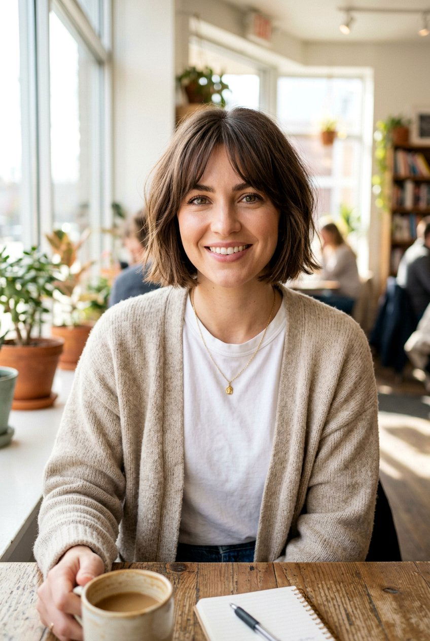 Bob With Bangs - 20 moms haircut ideas for low maintenance - 20 moms haircut ideas for low maintenance