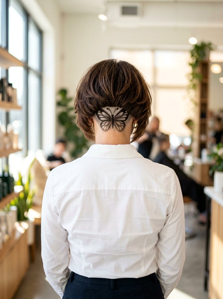 Bob With Butterfly Pattern - 20 easy butterfly haircut styling ideas - 20 easy butterfly haircut styling ideas