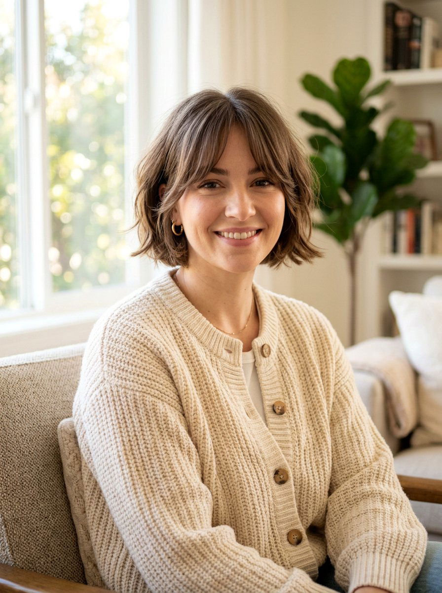 Bob With Curtain Bangs - 20 haircut to fix bulky triangle bob - 20 haircut to fix bulky triangle bob