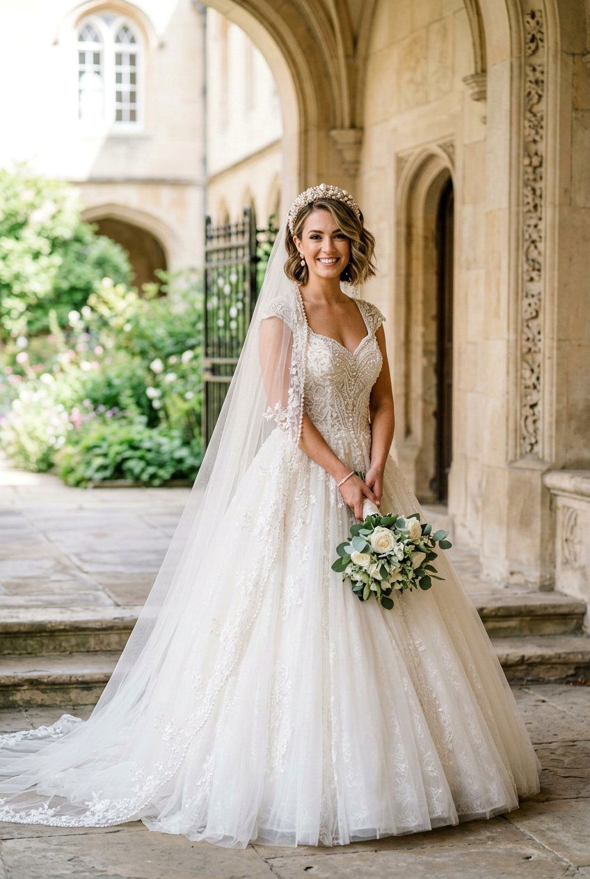 Bob With Headband - 20 bridal hairstyle for short bob with veil - 20 bridal hairstyle for short bob with veil