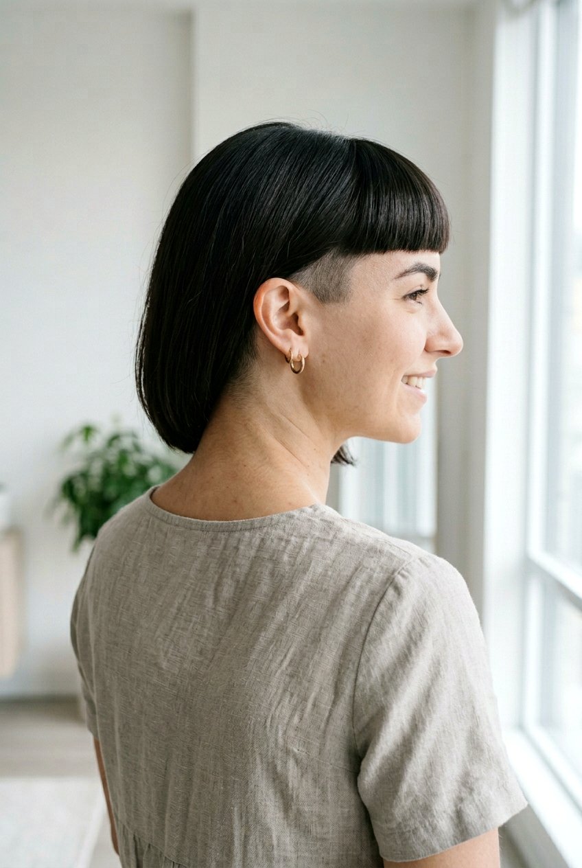 Bob With Undercut And Fringe - 20 edgy bob with undercut - 20 edgy bob with undercut