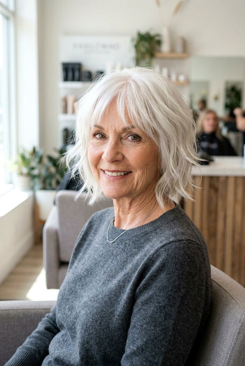 Bob shag with wispy layers - 20 shag haircuts for older women - 20 shag haircuts for older women