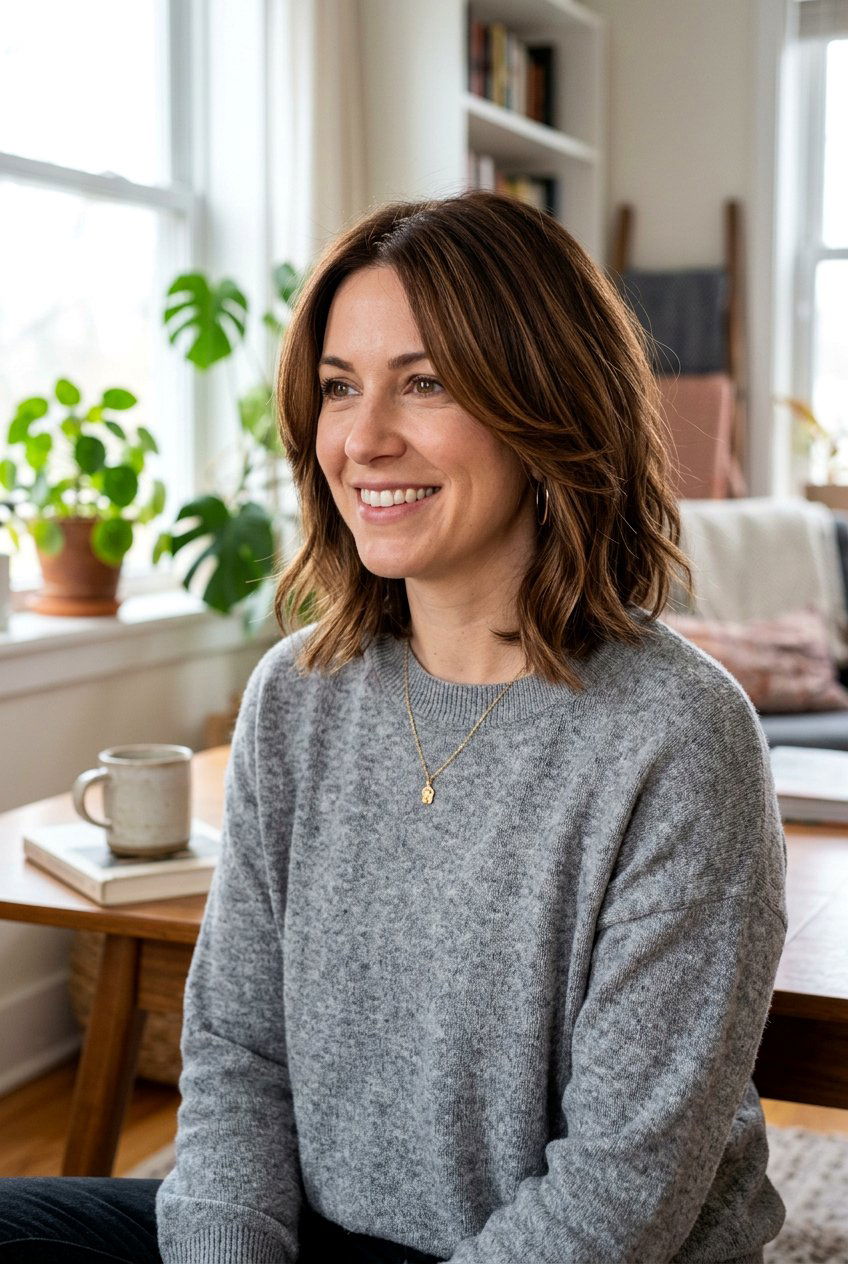 Bob with Face Framing Layers for Moms - 20 mom bob haircut - 20 mom bob haircut