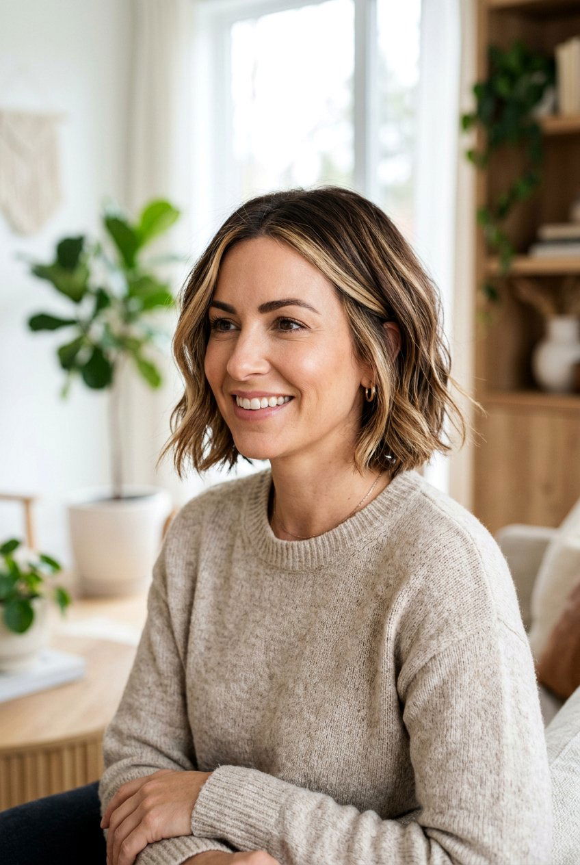 Bob with Highlights for Moms - 20 mom bob haircut - 20 mom bob haircut