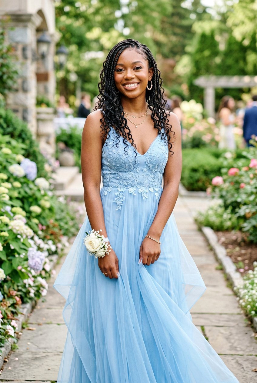 Bohemian Box Braids - 20 black women prom hairstyle ideas - 20 black women prom hairstyle ideas