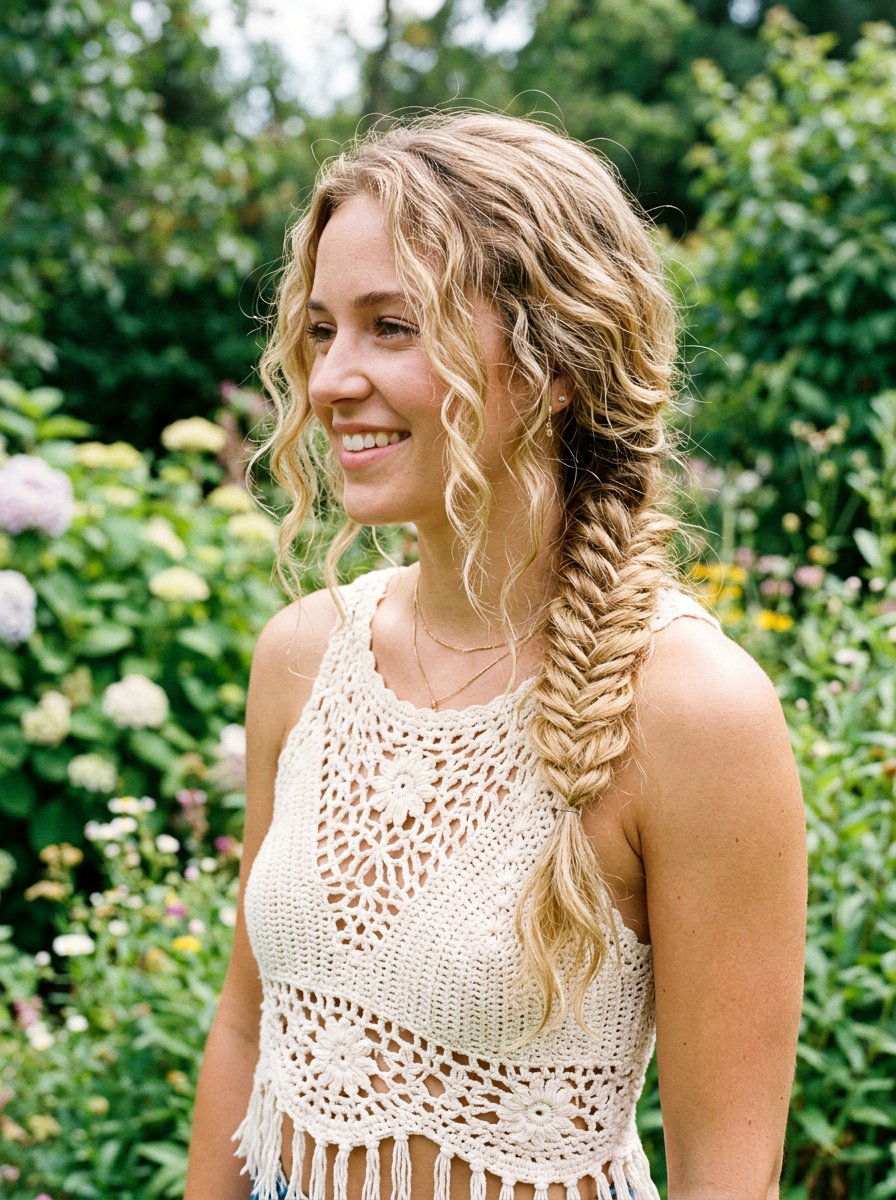 Bohemian Fishtail Braid - 20 humidity proof braid hairstyle - 20 humidity proof braid hairstyle