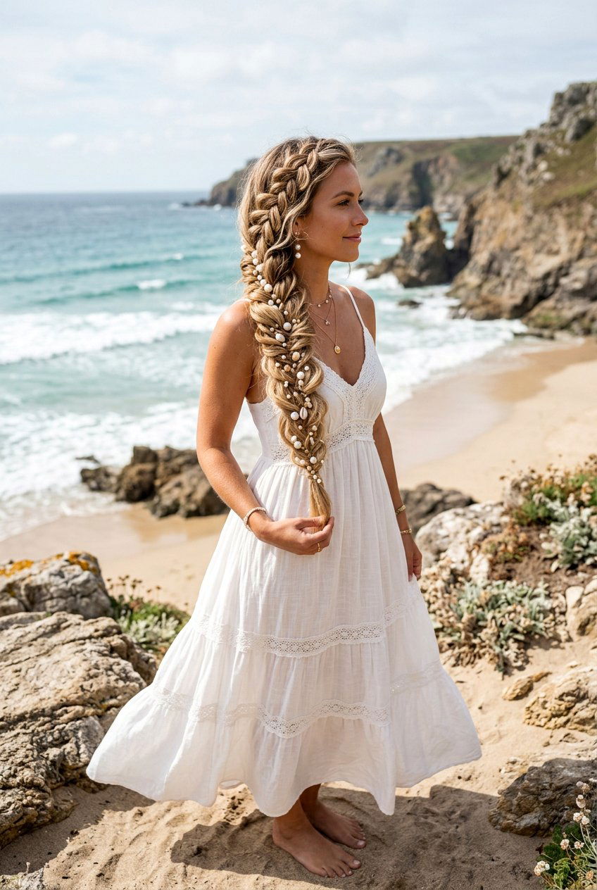 Bohemian Mermaid Braid - 20 boho messy braid hairstyle - 20 boho messy braid hairstyle