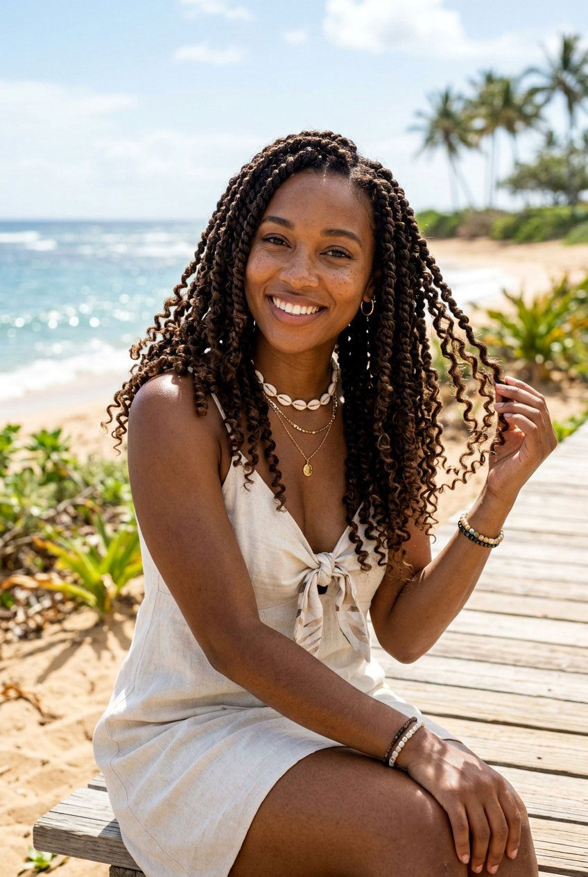 Bohemian Passion Twists With Curly Ends - 20 passion twists with curly ends - 20 passion twists with curly ends