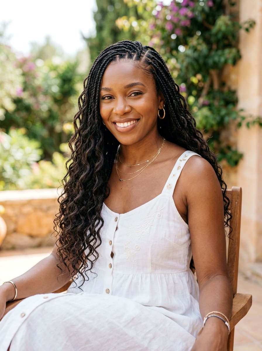 Bohemian small knotless braids - 20 small knotless braids hairstyles - 20 small knotless braids hairstyles