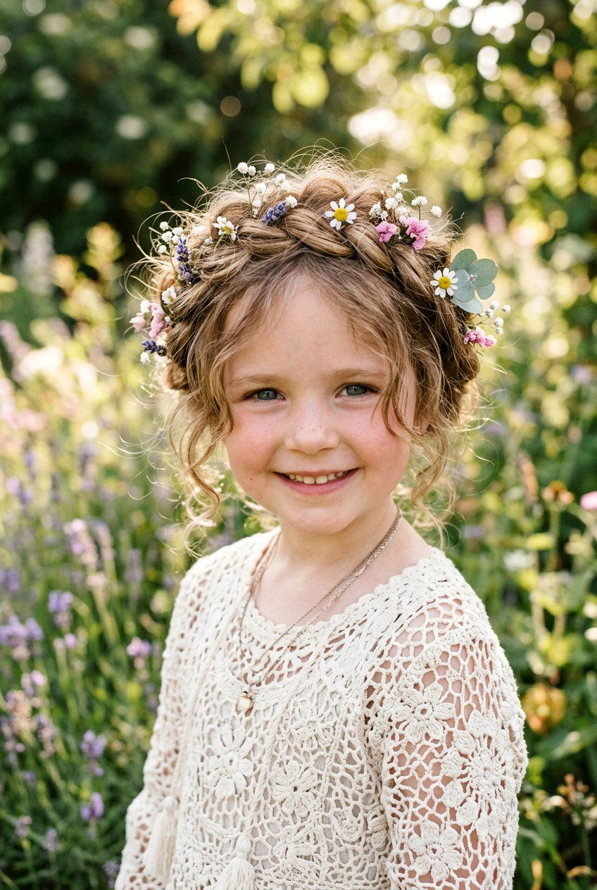 Boho Braided Crown - 20 little girls braided crown hairstyle - 20 little girls braided crown hairstyle
