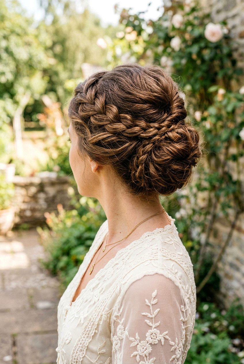 Boho Braided French Twist - 20 bridal hairstyle for boho braid updo - 20 bridal hairstyle for boho braid updo