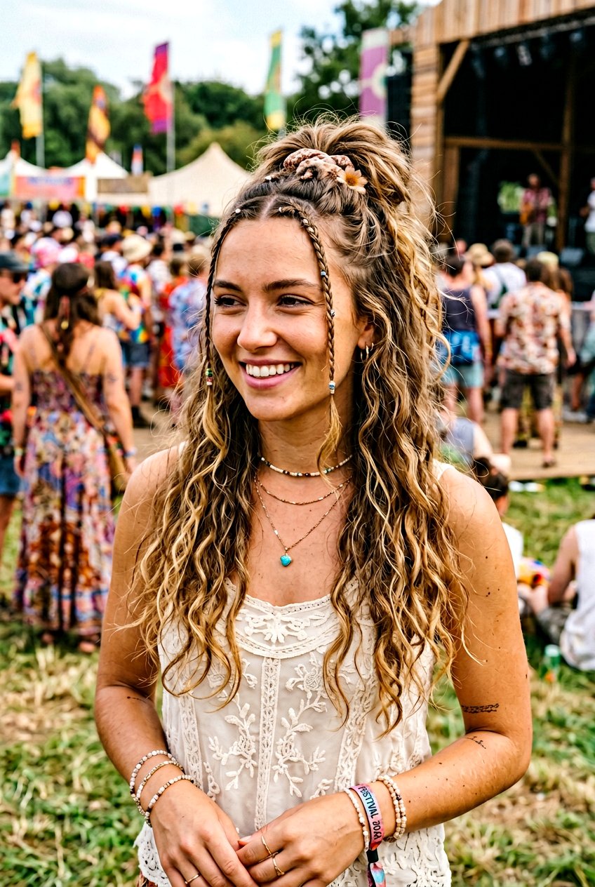 Boho Braided Fringe Festival Look - 20 boho festival braid styles - 20 boho festival braid styles