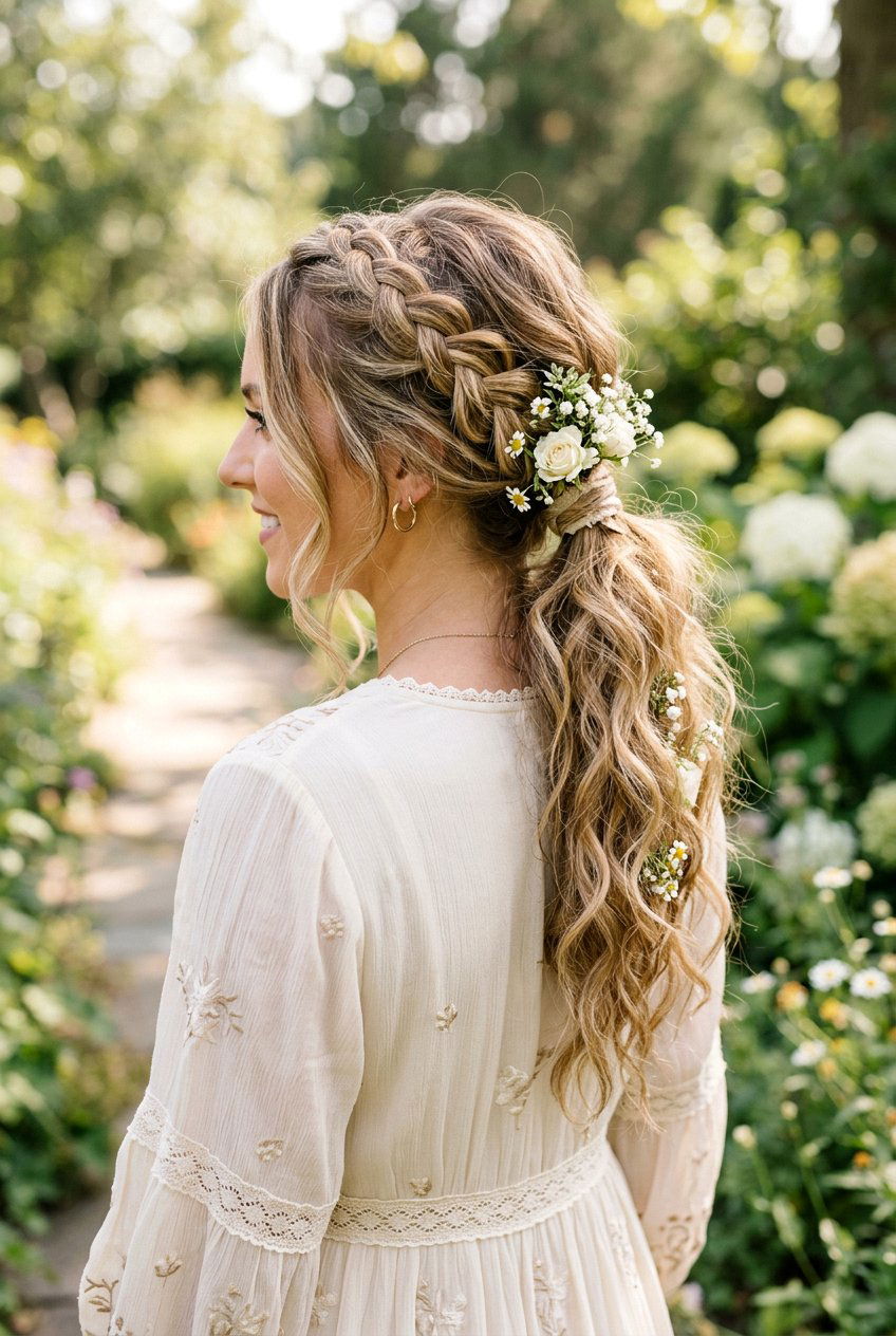 Boho Braided Ponytail With Curls - 20 modern bridal ponytail with curls - 20 modern bridal ponytail with curls