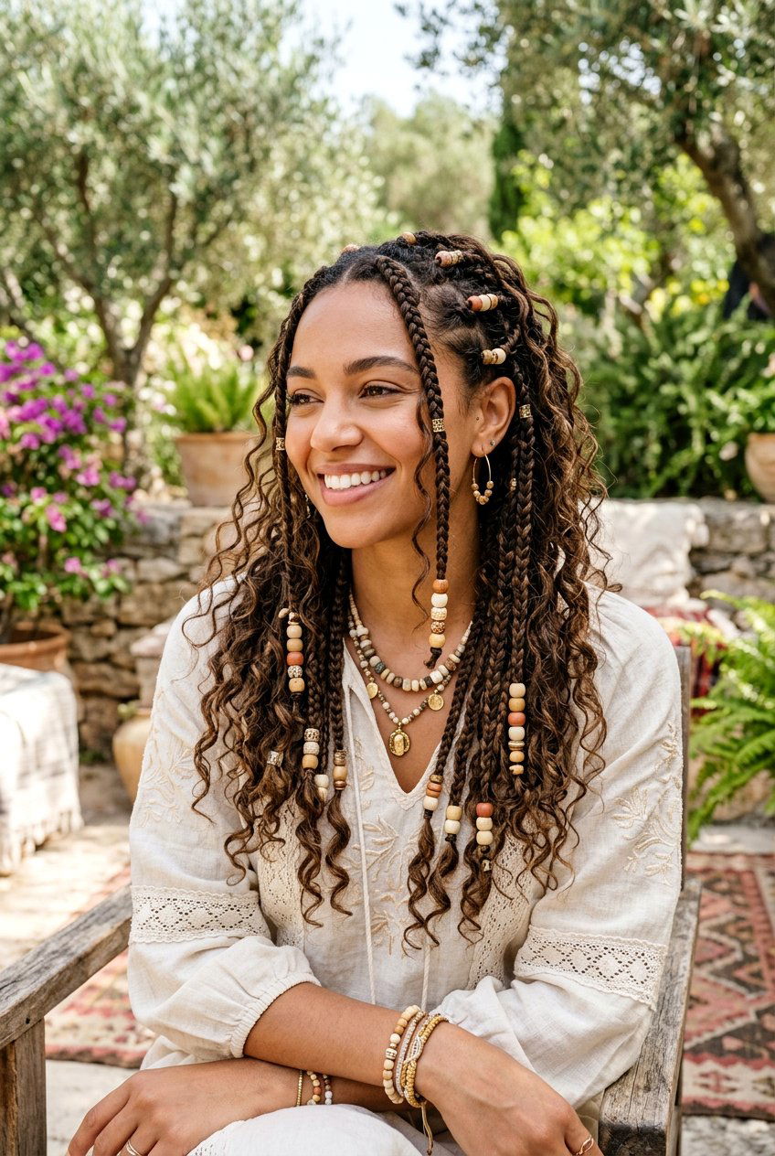 Boho Braids With Beads - 20 boho braid hairstyles - 20 boho braid hairstyles