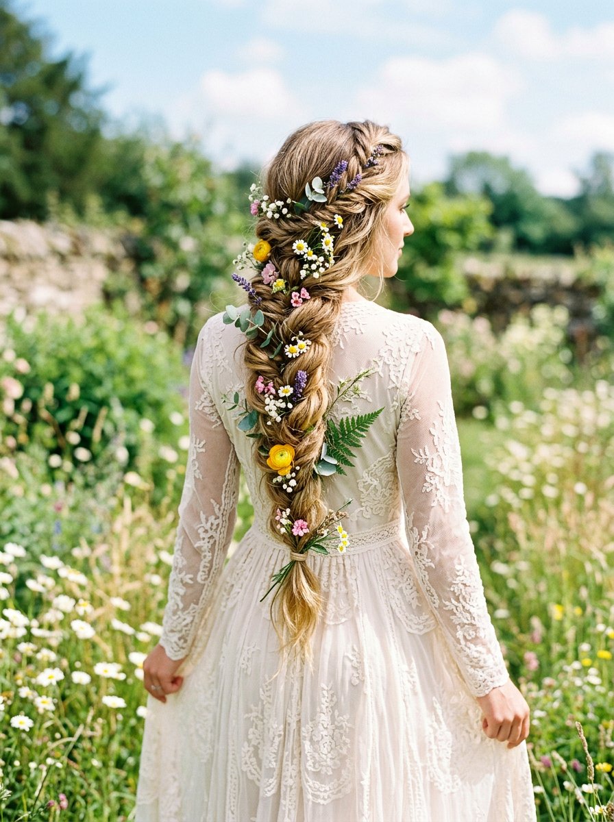 Boho Fishtail Braid - 20 wedding hairstyles for garden ceremony - 20 wedding hairstyles for garden ceremony