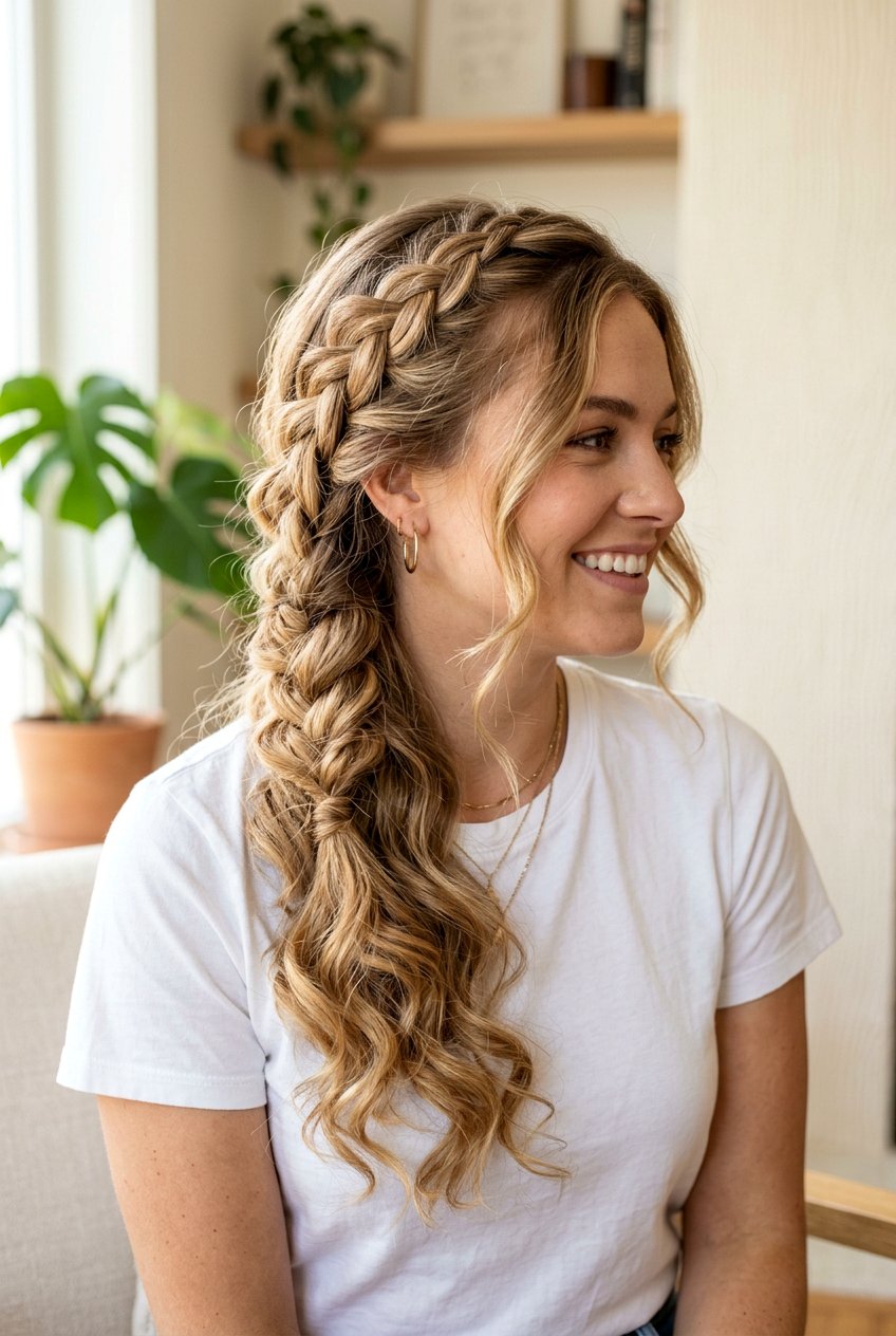 Boho French Braid With Curls - 20 boho braid hairstyle with curls - 20 boho braid hairstyle with curls