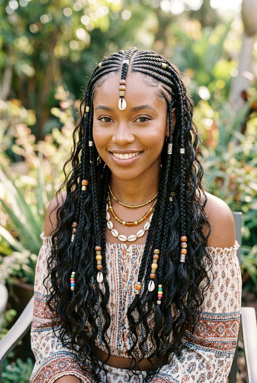 Boho Fulani Braids - 20 fulani braids hairstyles - 20 fulani braids hairstyles