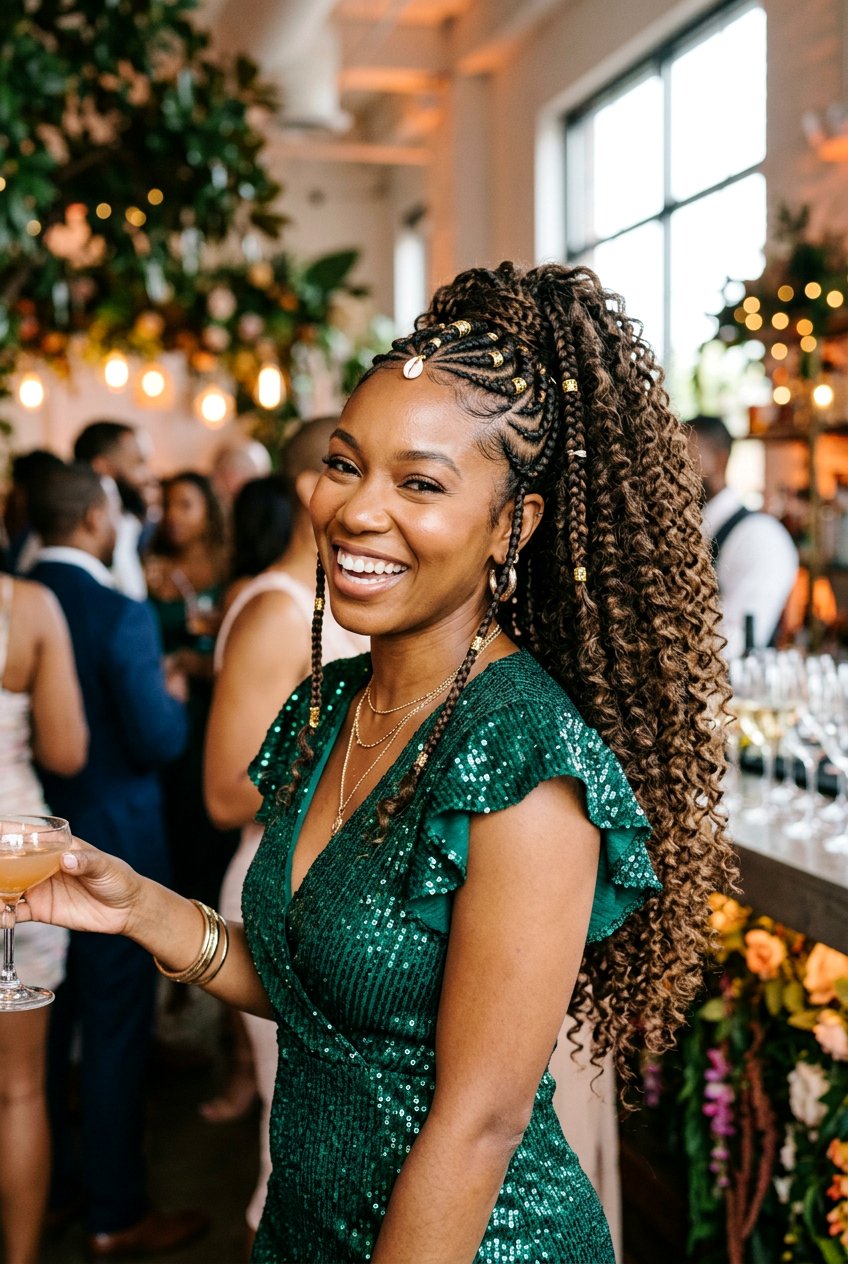 Boho Fulani Braids Ponytail - 20 boho fulani braids - 20 boho fulani braids