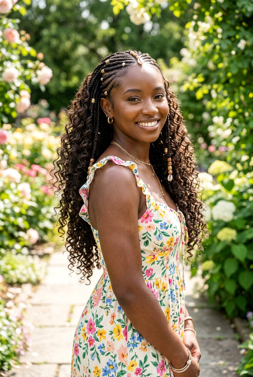 Boho Fulani Braids With Curls - 20 boho fulani braids - 20 boho fulani braids