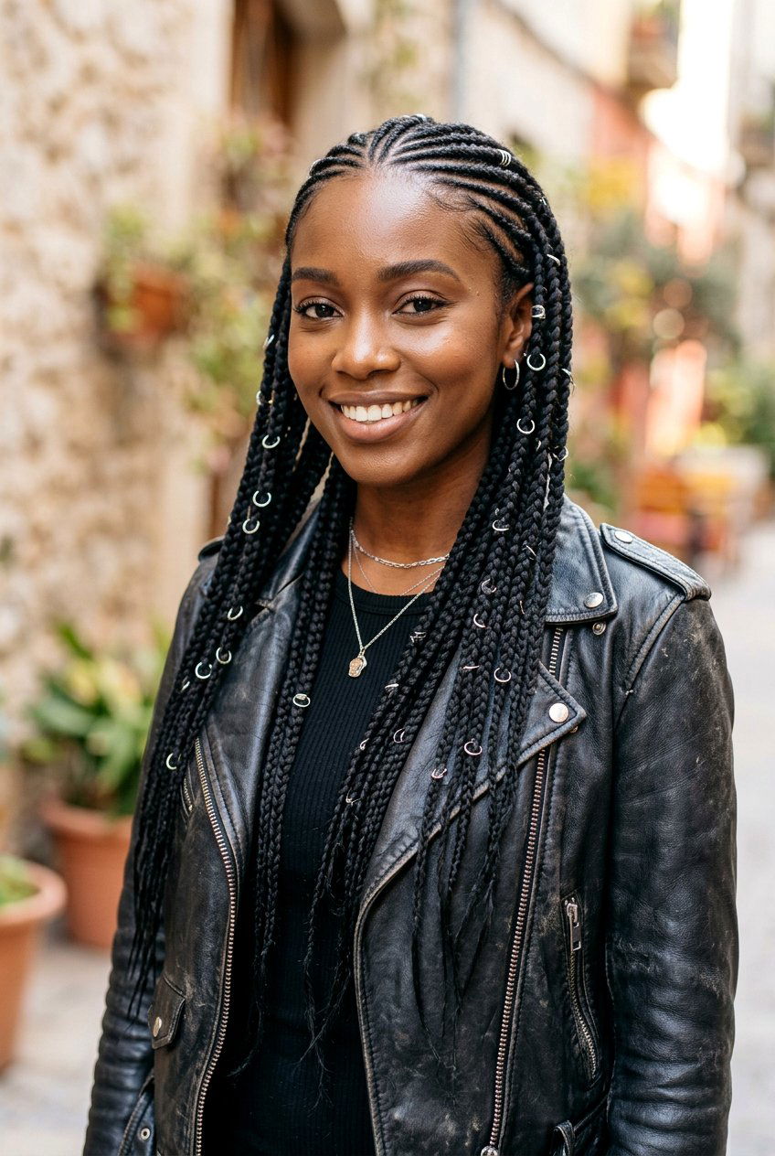 Boho Fulani Braids With Rings - 20 boho fulani braids - 20 boho fulani braids