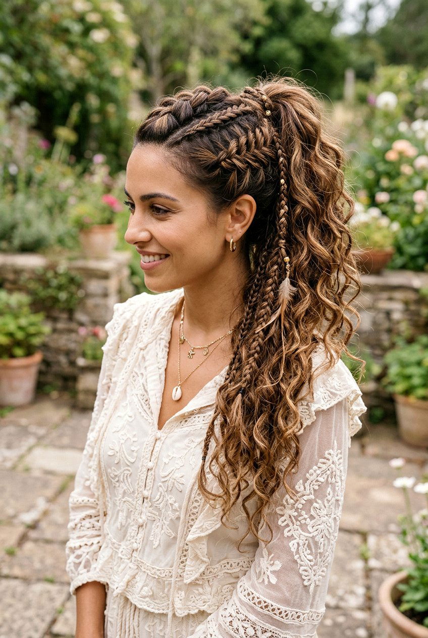 Boho Goddess Braids Ponytail - 20 goddess braids ponytail for women - 20 goddess braids ponytail for women