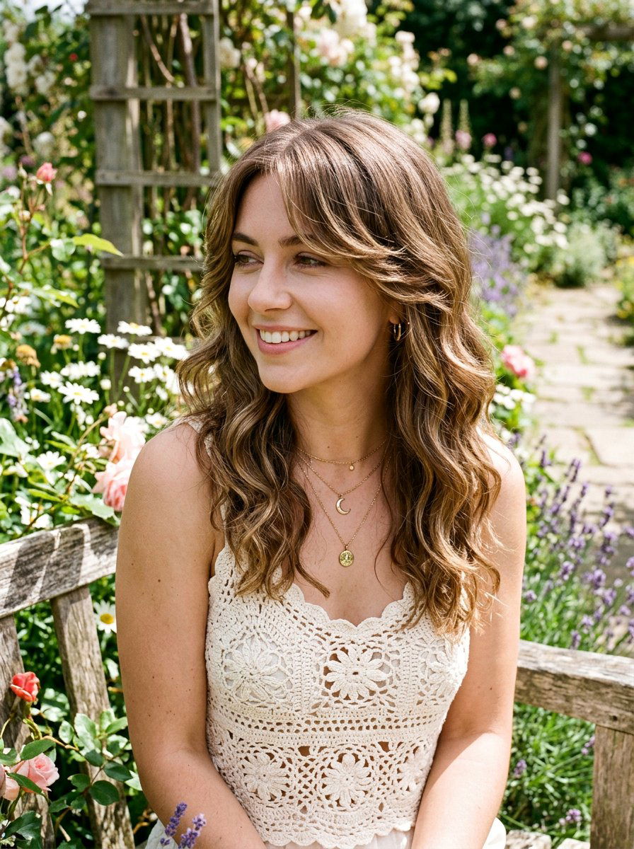 Boho Layered Cottagecore Haircut - 20 cottagecore haircut ideas - 20 cottagecore haircut ideas