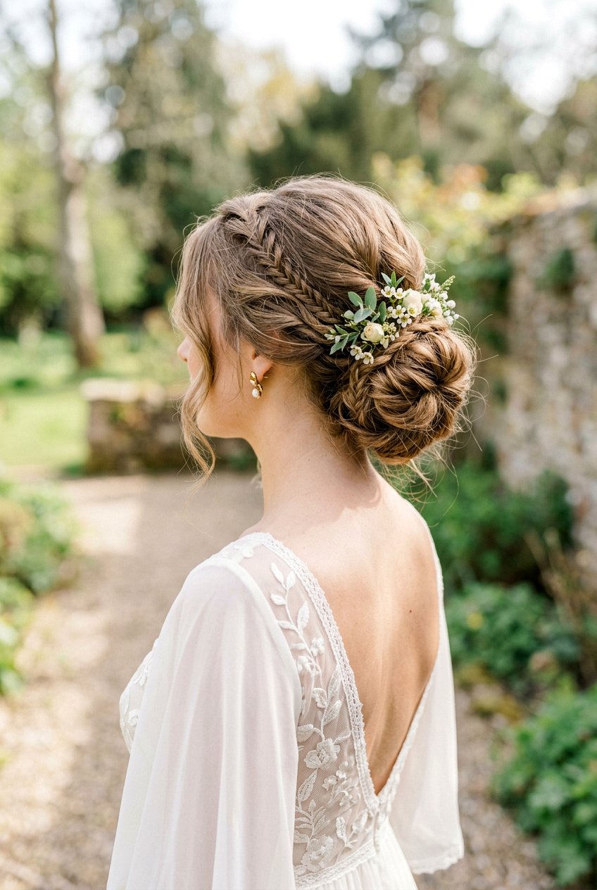 Boho Low Textured Bun For Bride - 20 low textured bun for bride - 20 low textured bun for bride