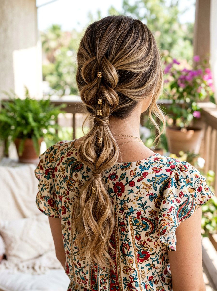 Boho Pull Through Braid Ponytail - 20 pull through braid ponytail - 20 pull through braid ponytail