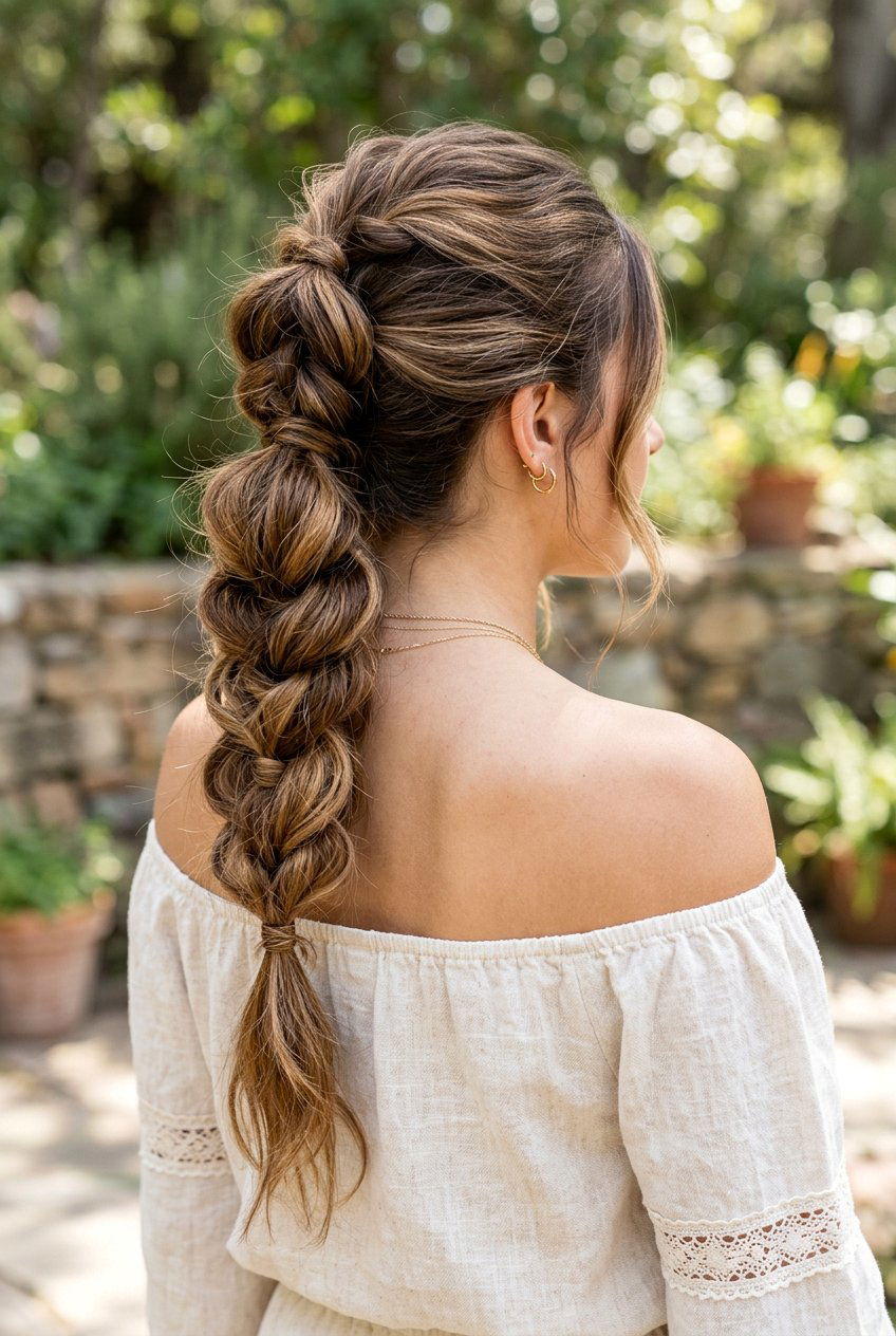 Boho Pull Through Ponytail - 20 western braid ponytail for women - 20 western braid ponytail for women