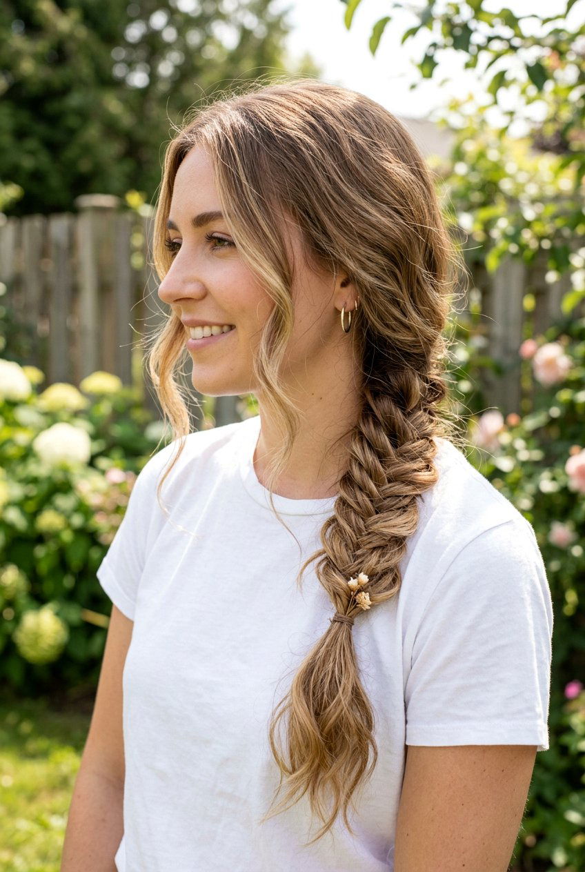 Boho Side Braid - 20 boho braid hairstyles - 20 boho braid hairstyles