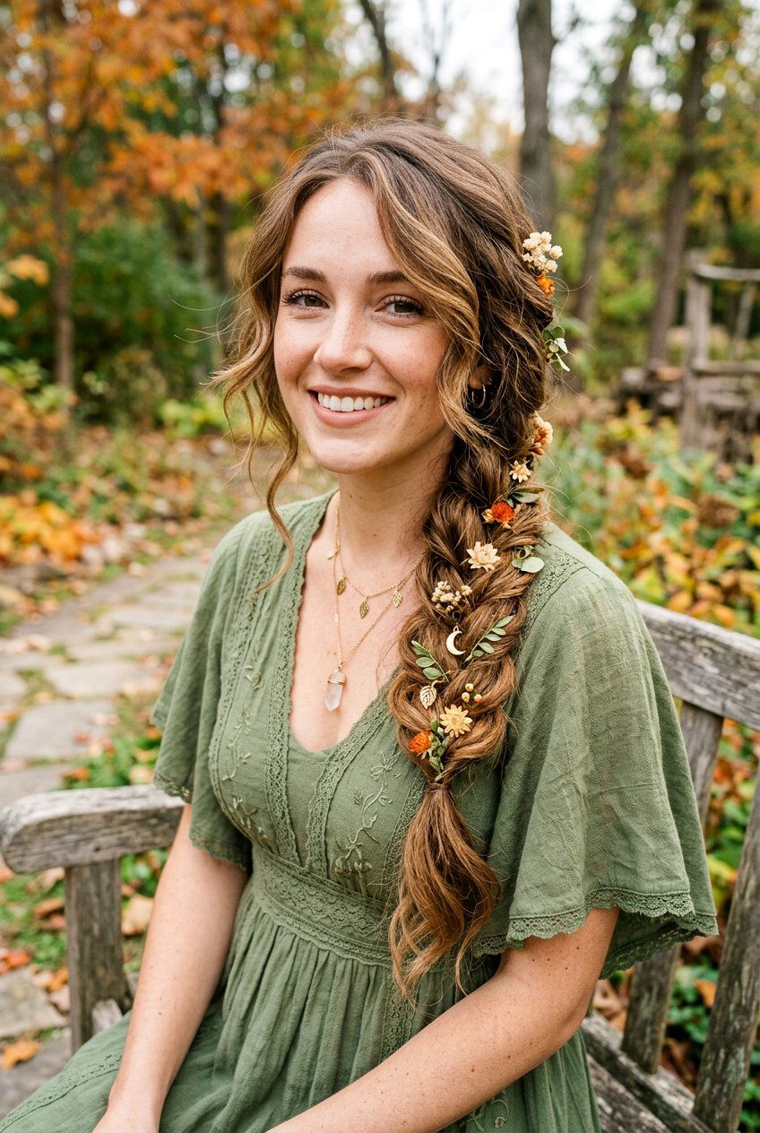 Boho Side Braid Halloween Hairstyle - 20 halloween braid hairstyles - 20 halloween braid hairstyles