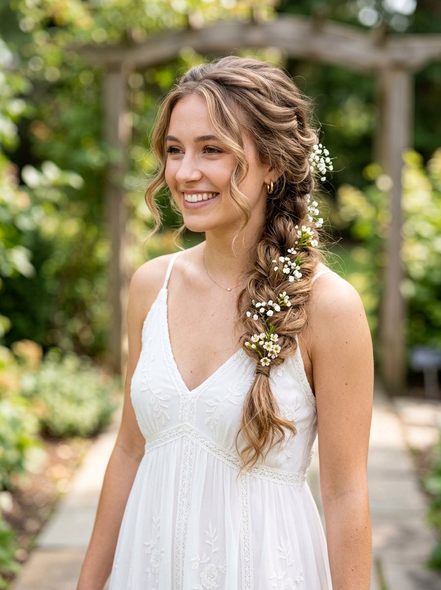 Boho Side Braid Homecoming Hairstyle - 20 homecoming side braid hairstyle - 20 homecoming side braid hairstyle