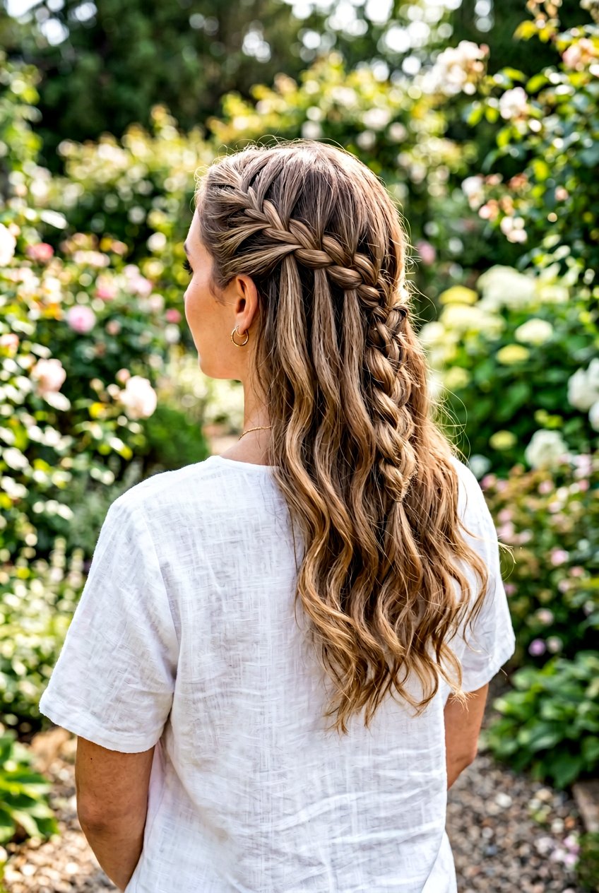Boho Waterfall Braid - 20 boho braid hairstyles - 20 boho braid hairstyles