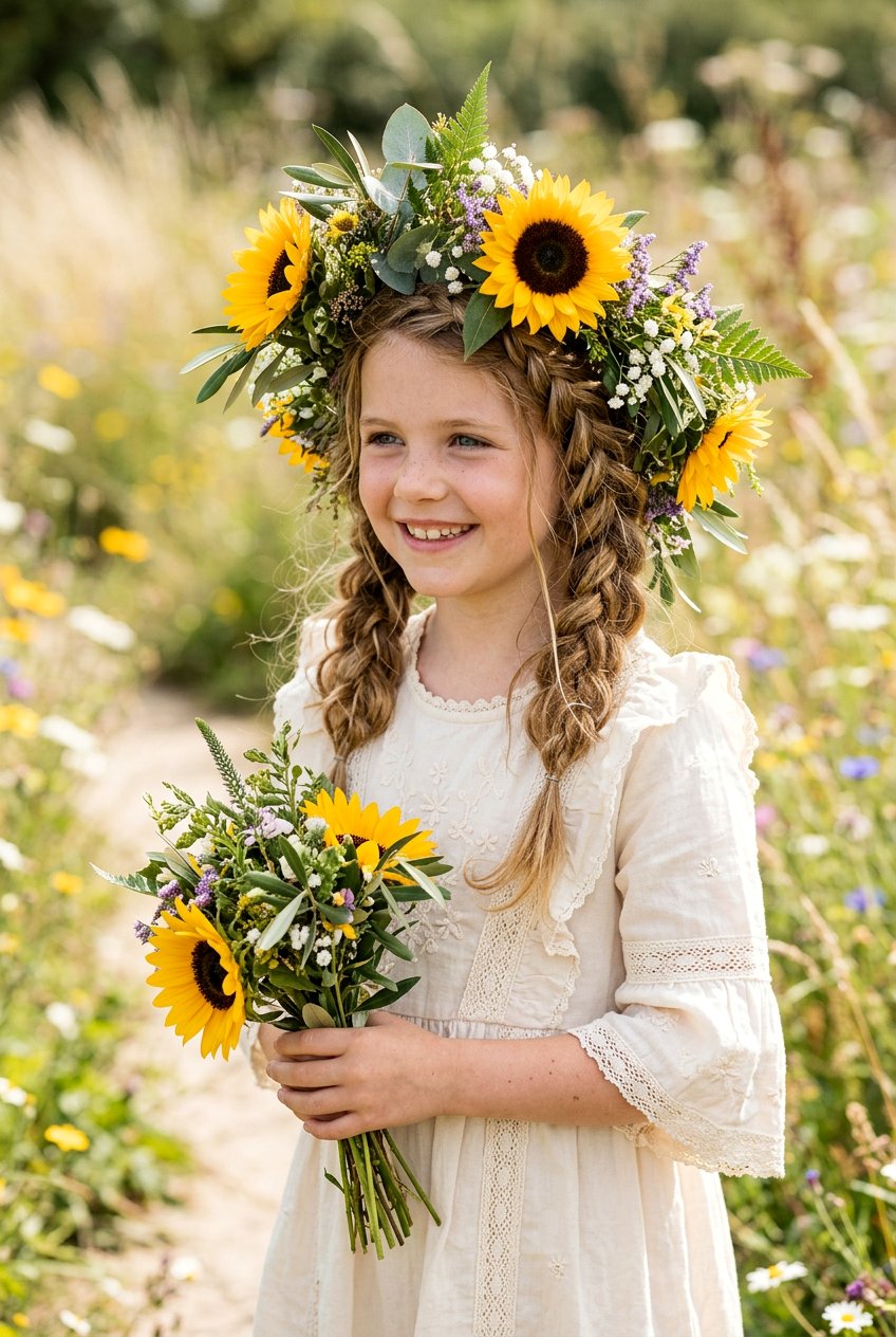 Boho flower girl braided crown - 20 flower girl braided crown - 20 flower girl braided crown