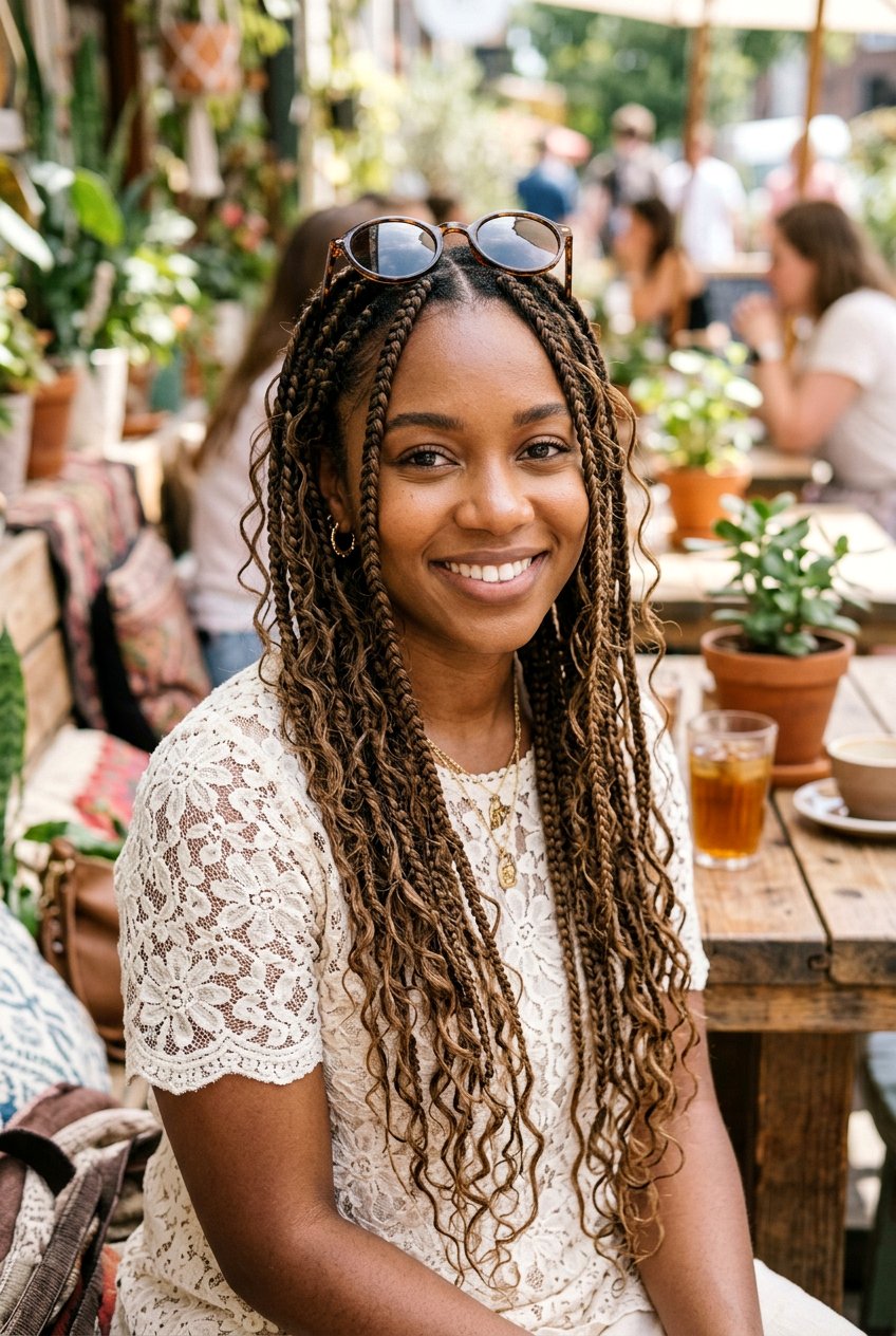 Boho medium box braids - 20 medium box braids hairstyles - 20 medium box braids hairstyles