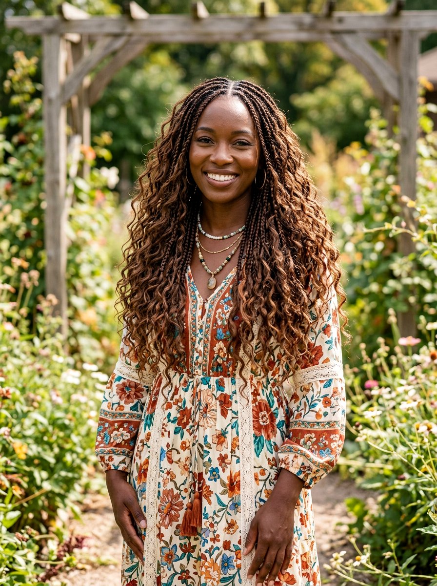 Boho shoulder length knotless braids - 20 shoulder length knotless braids - 20 shoulder length knotless braids