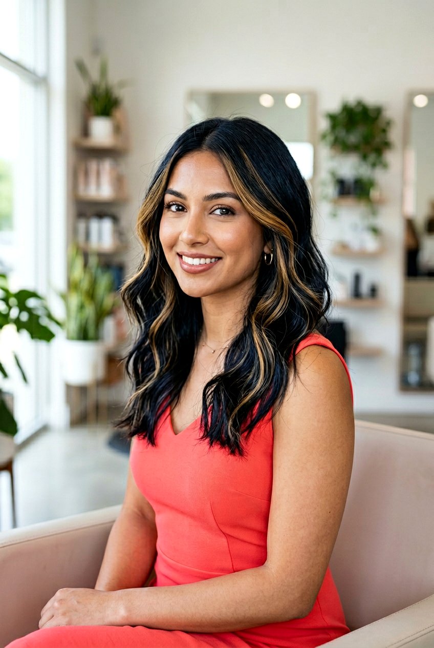 Bold Honey Babylights On Black Hair - 20 black hair with honey babylights - 20 black hair with honey babylights