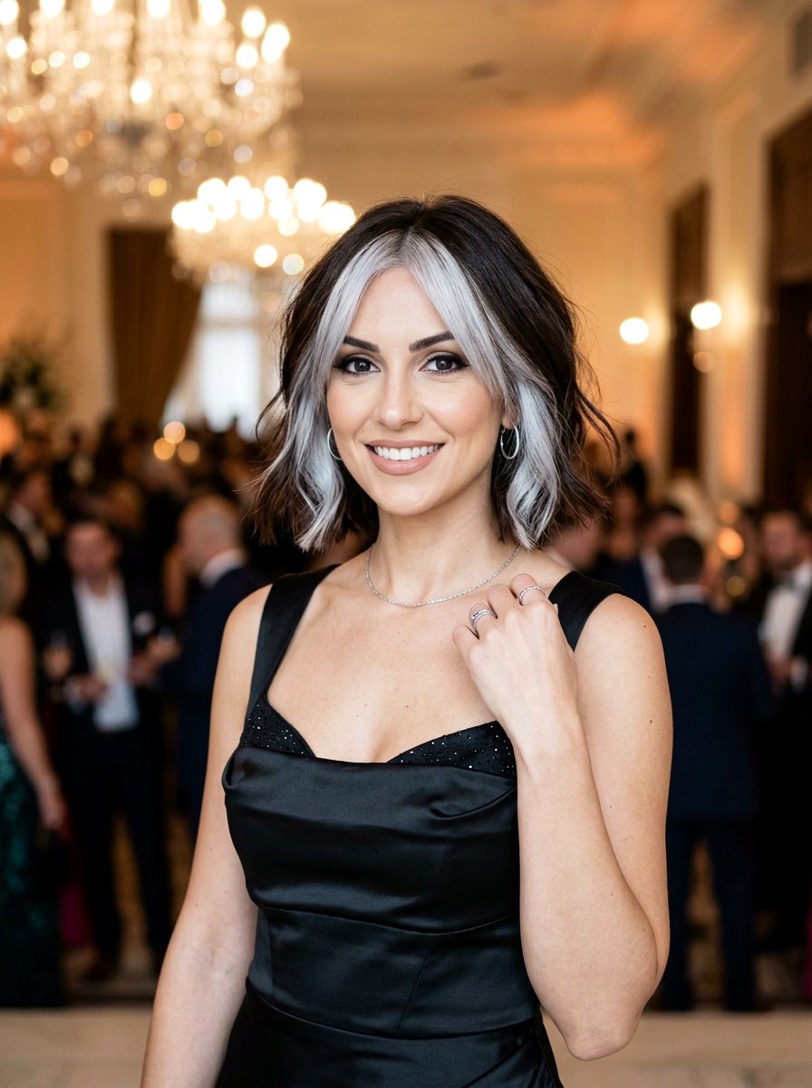 Bold Silver Money Piece Brunette Bob - 20 silver money piece for brunette bob - 20 silver money piece for brunette bob