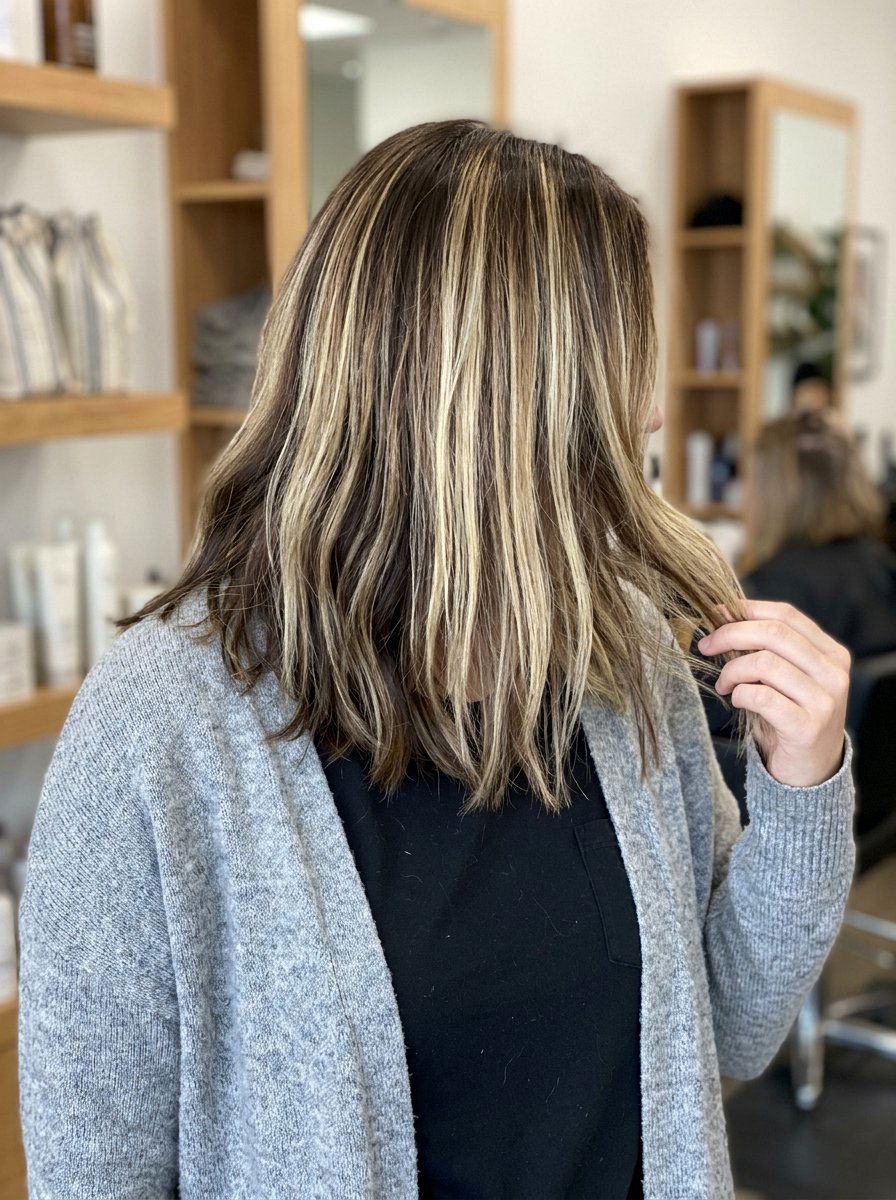 Botched Highlights To Brunette Blend - 20 hair color correction ideas for brunettes - 20 hair color correction ideas for brunettes