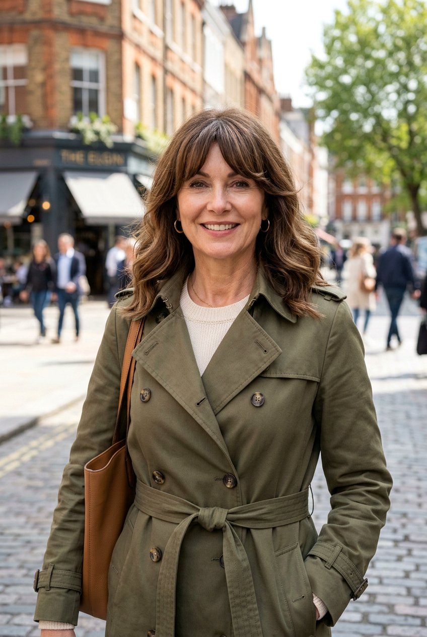 Bottleneck Bangs - 20 soft fringe haircut for mature women - 20 soft fringe haircut for mature women