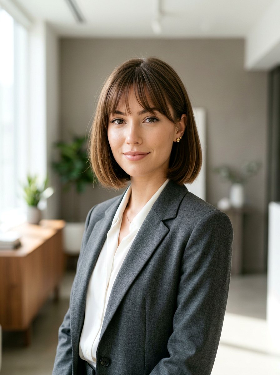 Bottleneck Bangs Bob Quiet Luxury Haircut - 20 quiet luxury haircut ideas - 20 quiet luxury haircut ideas